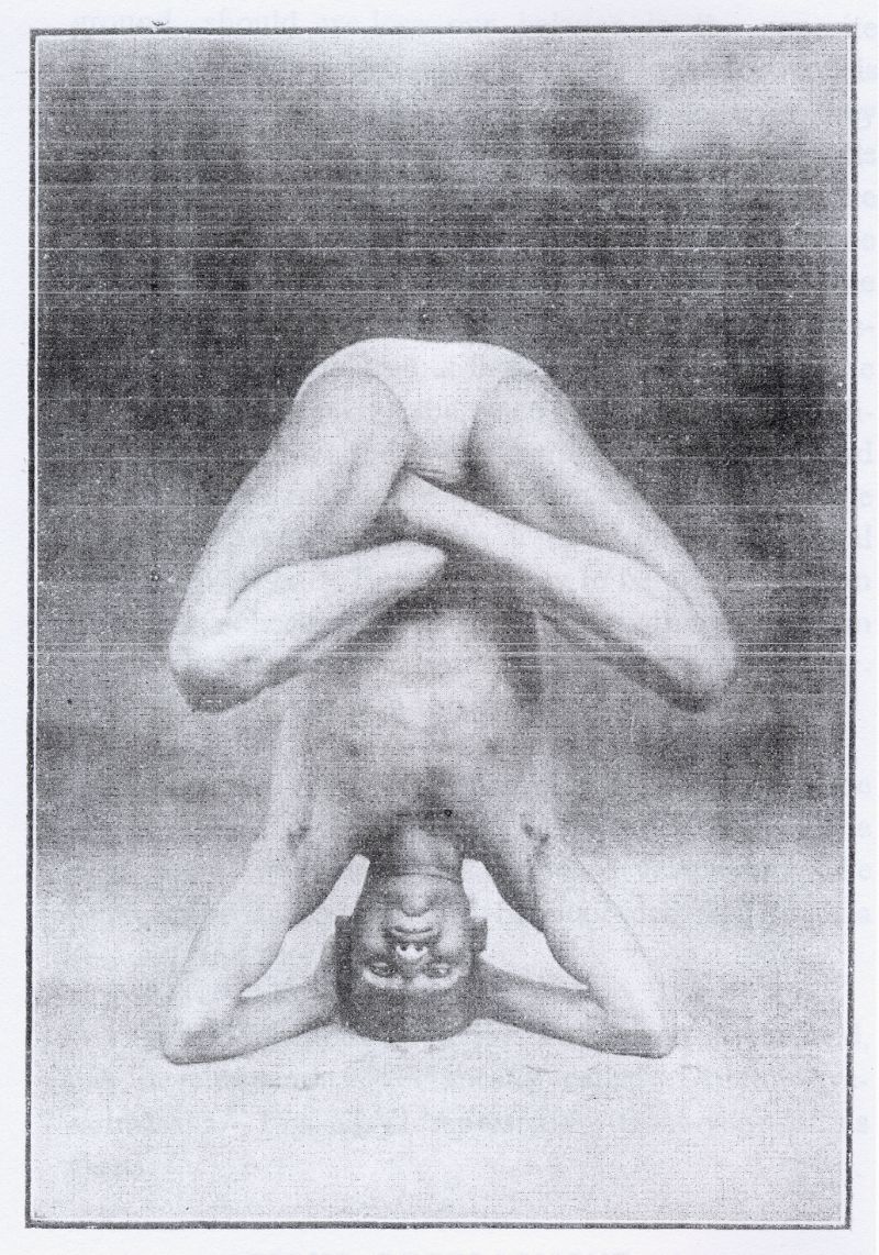 Рис. 3. Ширшасана (положение четвёртое).